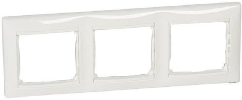 Рамка горизонтальная Legrand Valena 3-м. белый картинка